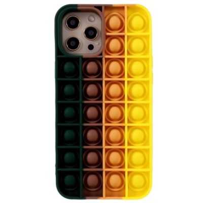 Apple iPhone 12 Pro Max „Popit“ Bubble tumši zaļš mīksta silikona (TPU) apvalks | Vacins.lv