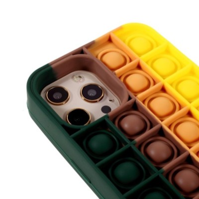 Apple iPhone 12 Pro Max „Popit“ Bubble tumši zaļš mīksta silikona (TPU) apvalks | Vacins.lv