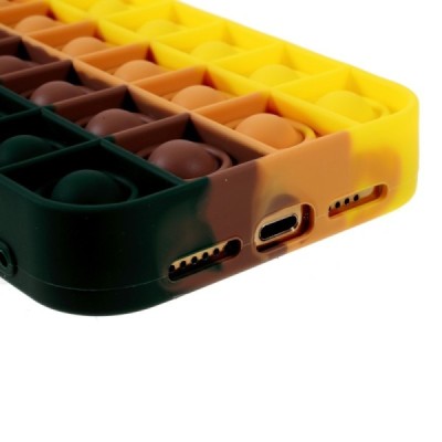 Apple iPhone 12 Pro Max „Popit“ Bubble tumši zaļš mīksta silikona (TPU) apvalks | Vacins.lv