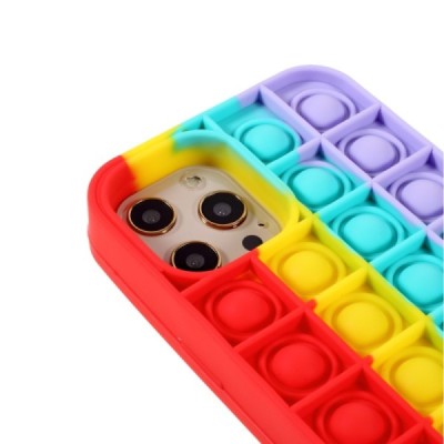 Apple iPhone 12 Pro Max „Popit“ Bubble sarkans mīksta silikona (TPU) apvalks | Vacins.lv