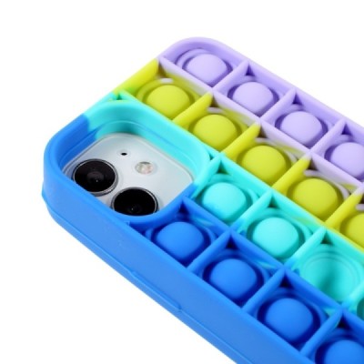 Apple iPhone 12 (12 Pro) „Popit“ Bubble zils mīksta silikona (TPU) apvalks | Vacins.lv