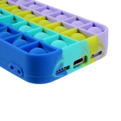 Apple iPhone 12 (12 Pro) „Popit“ Bubble zils mīksta silikona (TPU) apvalks | Vacins.lv