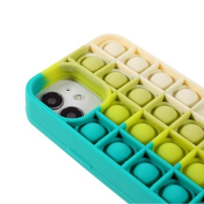 Apple iPhone 12 (12 Pro) „Popit“ Bubble zaļš mīksta silikona (TPU) apvalks | Vacins.lv