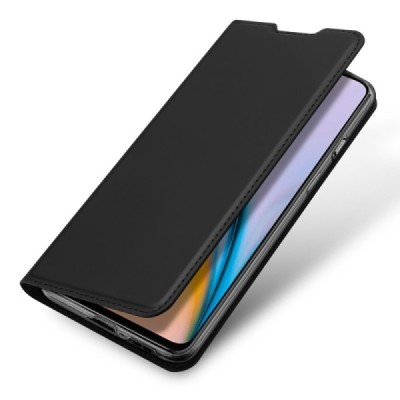 OnePlus Nord 2 „Dux Ducis“ Skin sērijas melns ādas atvērams maciņš | Vacins.lv