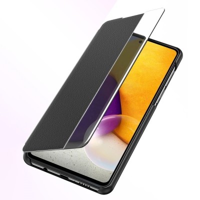 Samsung Galaxy A32 4G (A325F) View Line melns atvērams maciņš (maks) | Vacins.lv