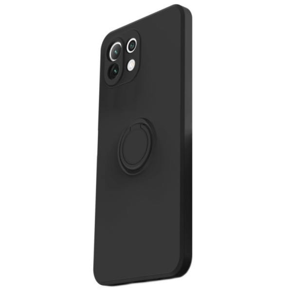 „Shell“ Kickstand cieta silikona (TPU) apvalks - melns (Mi 11 Lite / Mi 11 Lite NE)