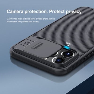 Apple iPhone 13 Pro Max „Nillkin“ CamShield juodas dėklas, nugarėlė su kameros apsauga | Priedai.lt