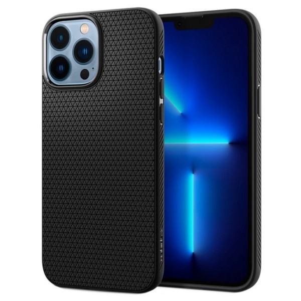 „Spigen“ Liquid Air apvalks - melns (iPhone 13 Pro)