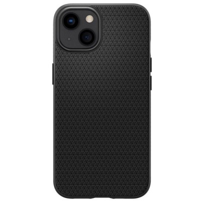 Apple iPhone 13 „Spigen“ Liquid Air melns cieta silikona apvalks | vacins.lv