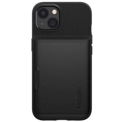 Apple iPhone 13 „Spigen“ Slim Armor CS melns silikons apvalks | vacins.lv