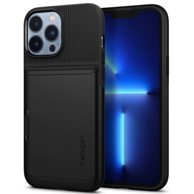 „Spigen“ Slim Armor CS Apple iPhone 13 Pro Max juodas kieto silikono dėklas | Priedai.lt