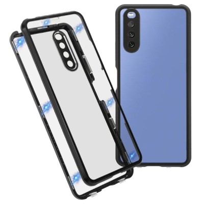 Sony Xperia 10 III dzidrs (caurspīdīgs) Frame magnētiskais aizsedzams plastmasas apvalks | Vacins.lv