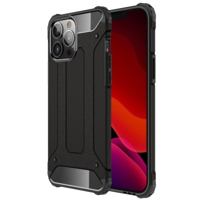 Pastiprinātas aizsardzības melns Apple iPhone 13 Pro Max apvalks | Vacins.lv