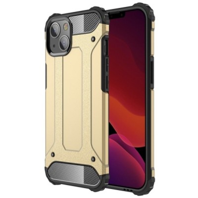 Sustiprintos apsaugos Apple iPhone 13 Mini auksinis kieto silikono (TPU) ir plastiko dėklas | Priedai.lt