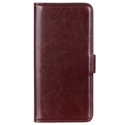 Apple iPhone 13 Mini atverčiamas rudas odinis dėklas, knygutė - piniginė | Priedai.lt