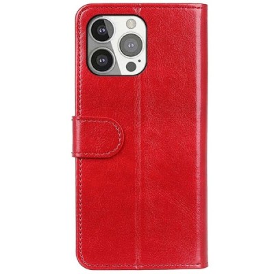 Apple iPhone 13 Pro atvēramais ādas sarkans maciņš, grāmata (maks) | Vacins.lv