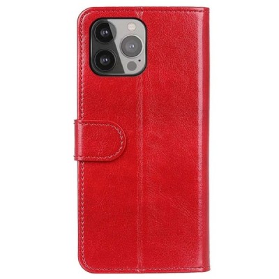 Apple iPhone 13 Pro Max atvēramais ādas sarkans maciņš, grāmata (maks) | Vacins.lv