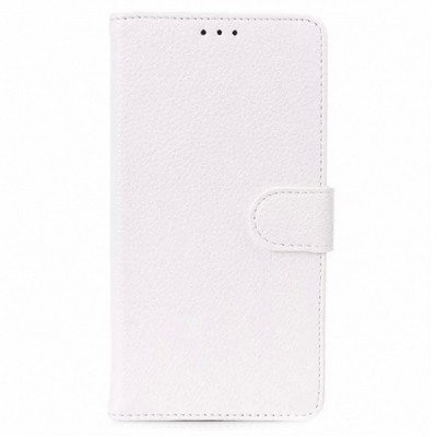 HTC Desire 816 atverčiamas baltas odinis dėklas - piniginė / Priedai.lt