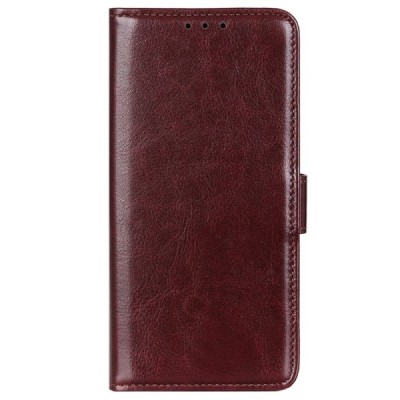 Apple iPhone 13 Pro Max atverčiamas rudas odinis dėklas, knygutė - piniginė | Priedai.lt