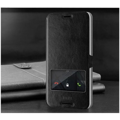 „Mofi“ Hui serijos HTC Desire 816 juodas odinis atverčiamas dėklas / Priedai.lt