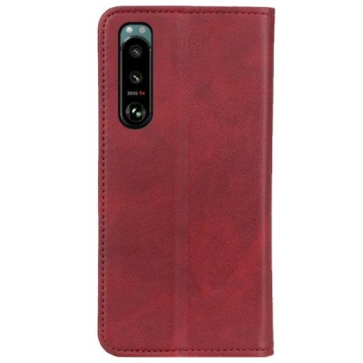 Sony Xperia 5 III „Split“ sērijas sarkans atvērams maciņš, maks | Vacins.lv