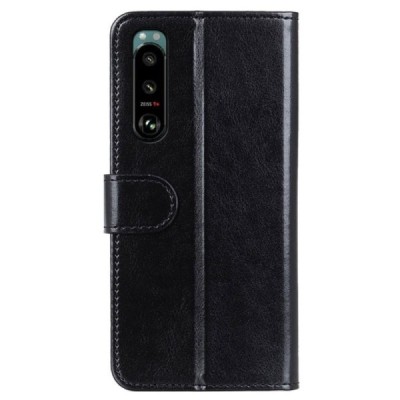 Sony Xperia 5 III sērijas melns atvērams maciņš, maks | Vacins.lv