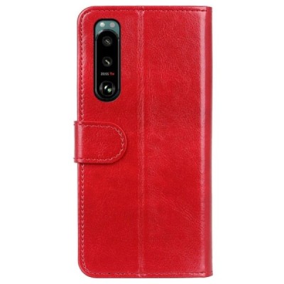 Sony Xperia 5 III sērijas sarkans atvērams maciņš, maks | Vacins.lv