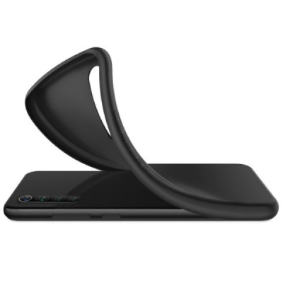 Sony Xperia 5 III „Imak“ cieta silikona (TPU) melns apvalks | vacins.lv