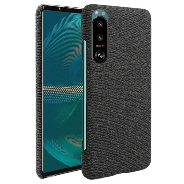 „Bi-Color“ Splicing ādas apvalks - melns (Xperia 5 III)