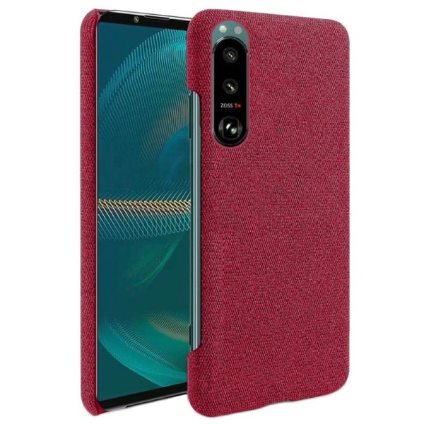 „Bi-Color“ Splicing ādas apvalks - sarkans (Xperia 5 III)