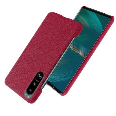 Sony Xperia 5 III „Bi-Color“ Splicing sarkans ādas apvalks | Vacins.lv