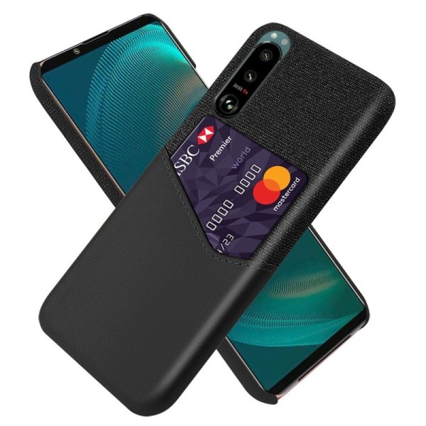 „KSQ“ Shell ādas apvalks - melns (Xperia 5 III)