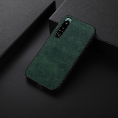 Sony Xperia 5 III „Deluxe Leather“ zaļš ādas apvalks | Vacins.lv