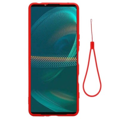 Sony Xperia 5 III Shell cieta silikona (TPU) sarkans apvalks | vacins.lv