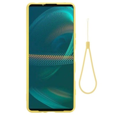 Sony Xperia 5 III Shell cieta silikona (TPU) dzeltens apvalks | vacins.lv