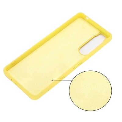 Sony Xperia 5 III Shell cieta silikona (TPU) dzeltens apvalks | vacins.lv