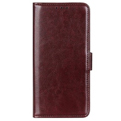 Apple iPhone 13 atverčiamas rudas odinis dėklas, knygutė - piniginė | Priedai.lt