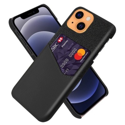 Apple iPhone 13 „KSQ“ Shell melns ādas apvalks ar iebūvētu karšu turētāju | Vacins.lv