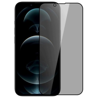 Apple iPhone 14, 13 (13 Pro) Nillkin Tempered Glass privāta melns ekrāna aizsargstikls | Vacins.lv