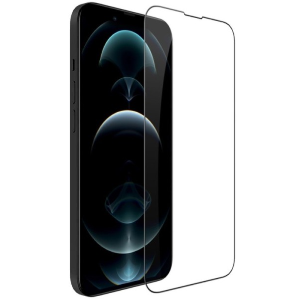 „Nillkin“ CP 9H Tempered Glass ekrāna aizsargstikls 0.33 mm - melns (iPhone 14 / 13 / 13 Pro)