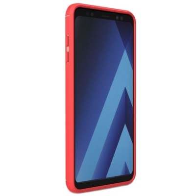 Samsung Galaxy A8 2018 (A530F) kieto silikono TPU raudonas dėklas - nugarėlė | Priedai.lt
