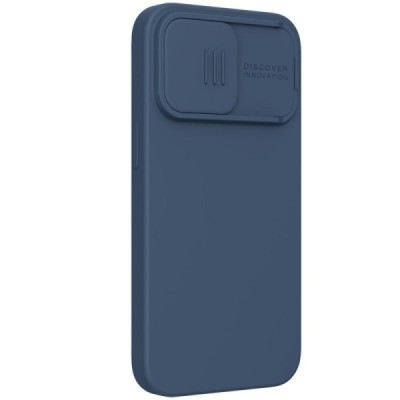Apple iPhone 13 Pro Max „Nillkin“ CamShield MagSafe mėlynas dėklas, nugarėlė su kameros apsauga | Priedai.lt