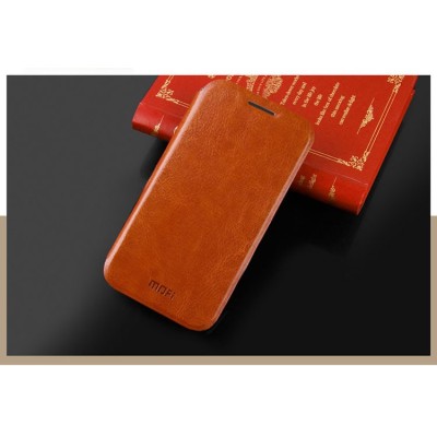 „Mofi“ Leather serijos HTC Desire 310 rudas odinis atverčiamas dėklas / Priedai.lt