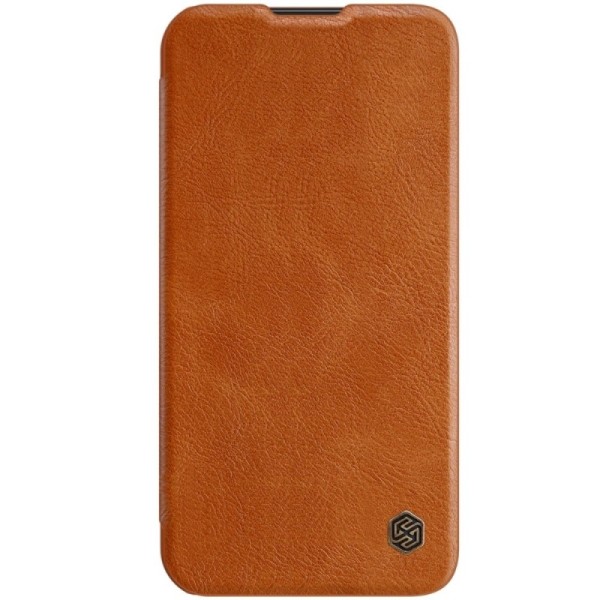 „Nillkin“ Qin Pro atvēramais maciņš - brūns (iPhone 13)