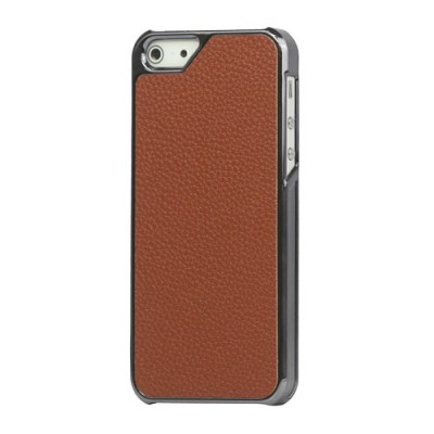 Solidus rudas odinis (dirbtinės odos) Apple iPhone SE (5, 5s) dėklas (dėkliukas) / Priedai.lt