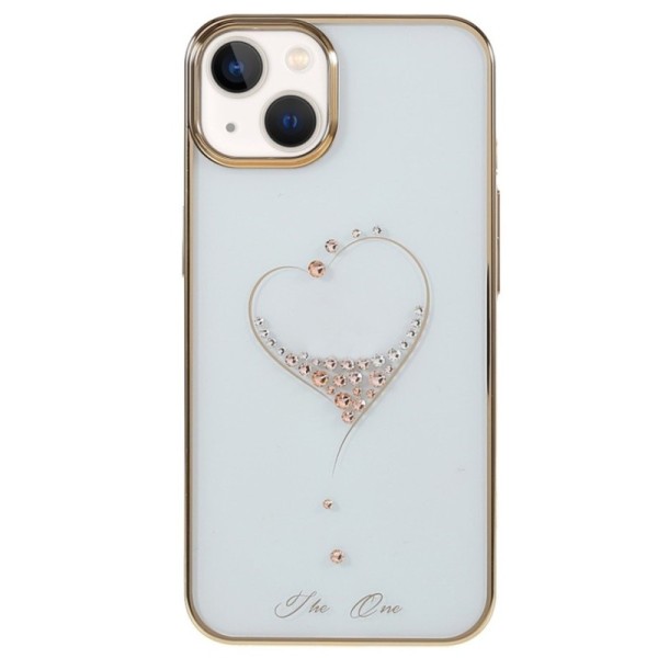 „Kingxbar“ Love Swarovski apvalks - zelta (iPhone 13)