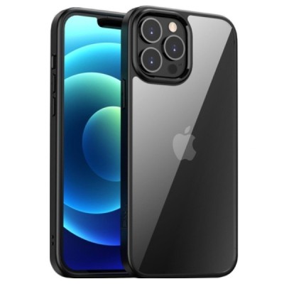Apple iPhone 13 Pro elegants „IPAKY“ Royal dzidrs (caurspīdīgs) silikona apvalks (apmales melnā krāsā) | Vacins.lv