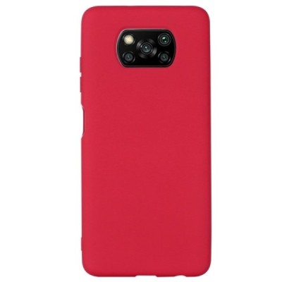 Xiaomi Poco X3 (X3 Pro) „Shell“ cieta silikona (TPU) sarkans apvalks | vacins.lv