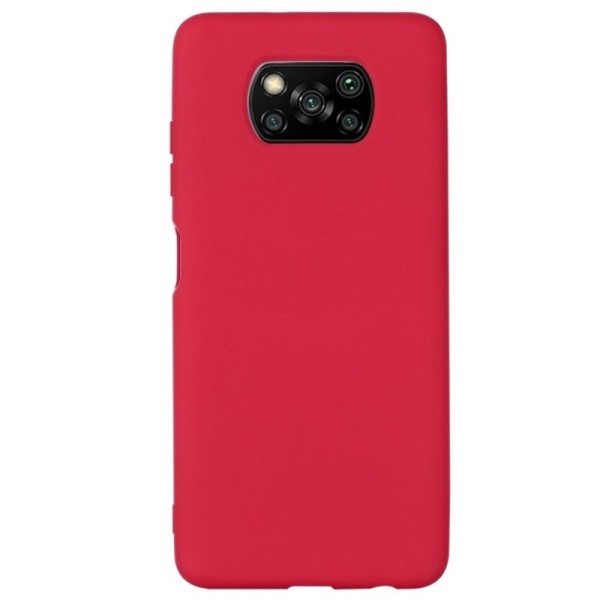 „Shell“ kieto silikono (TPU) dėklas - raudonas (Poco X3 / X3 Pro)