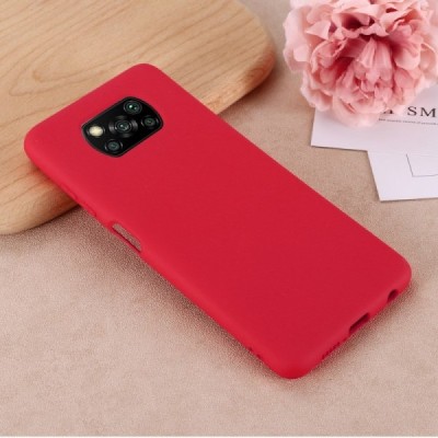 Xiaomi Poco X3 (X3 Pro) Shell kieto silikono TPU raudonas dėklas - nugarėlė | Priedai.lt